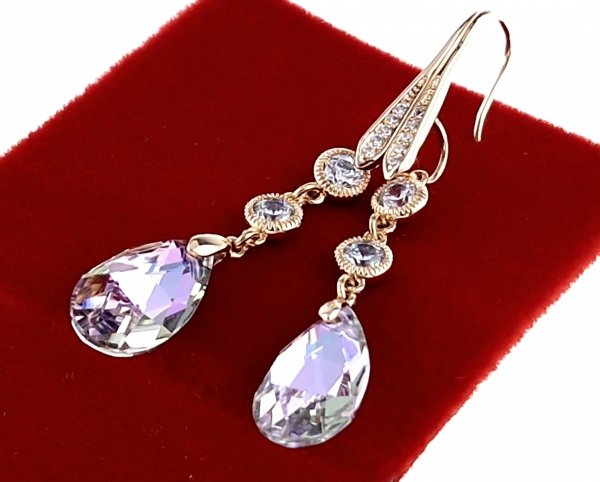 exclusive swarovski gold-plated earrings