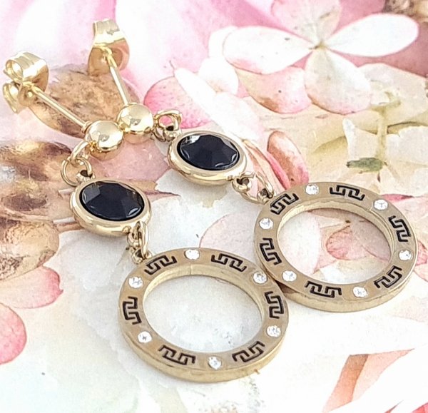 gold earrings made of stainless steel