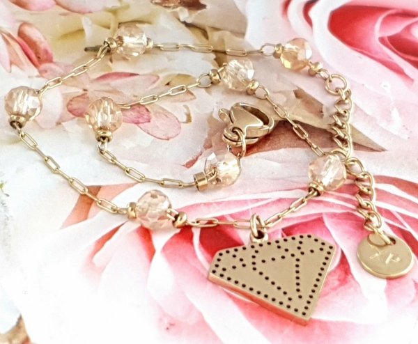 BRACELET GOLD CELEBRITY STAINLESS STEEL