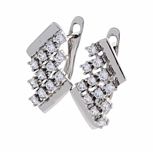 gold plated earrings with exclusive cubic zirconia