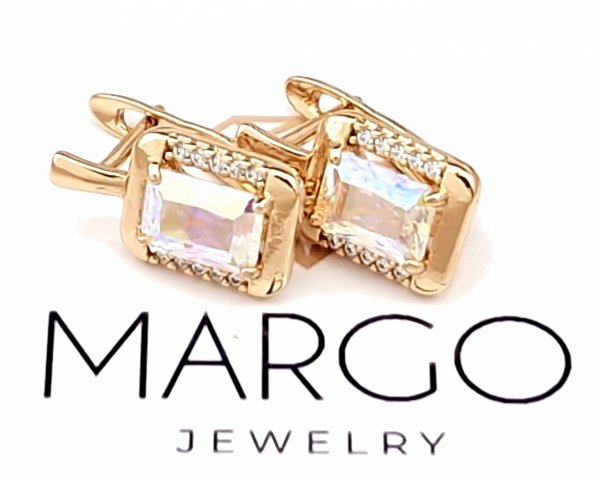 exclusive swarovski gold-plated earrings
