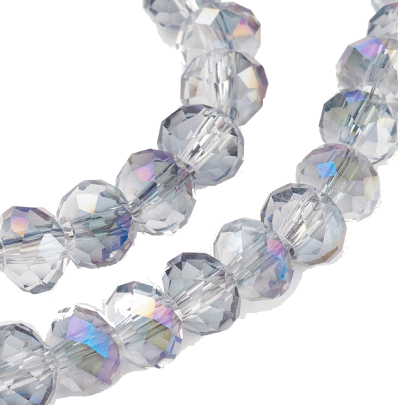 Glass beads faceted strands