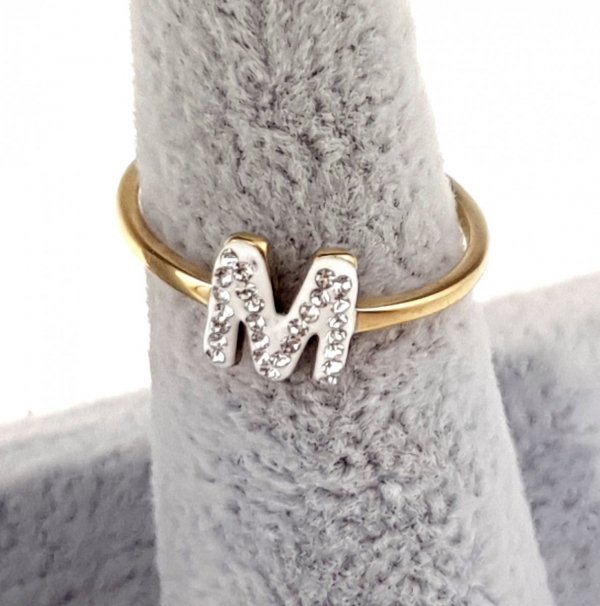 ring 16,60mm gold stainless steel