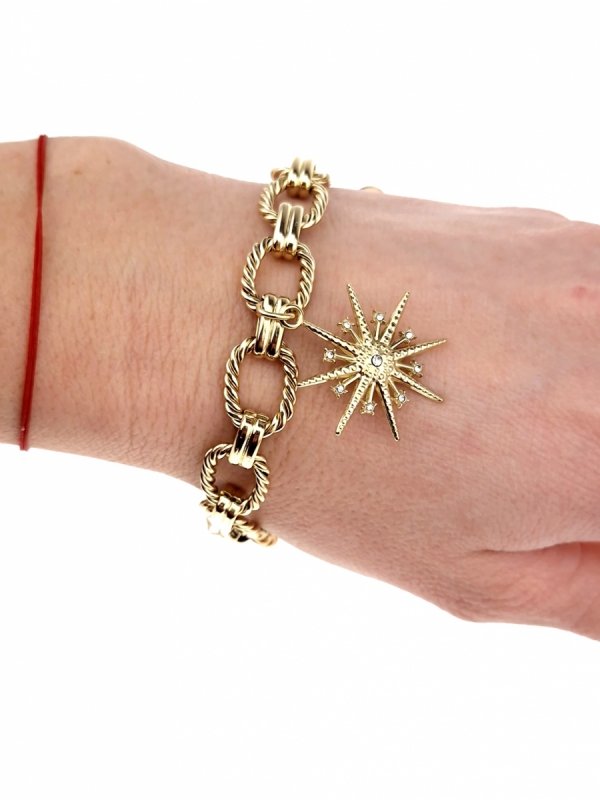 BRACELET GOLD CELEBRITY STAINLESS STEEL