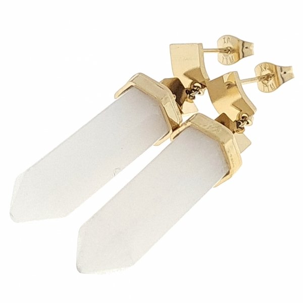 gold earrings made of stainless steel