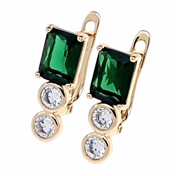 exclusive swarovski gold-plated earrings