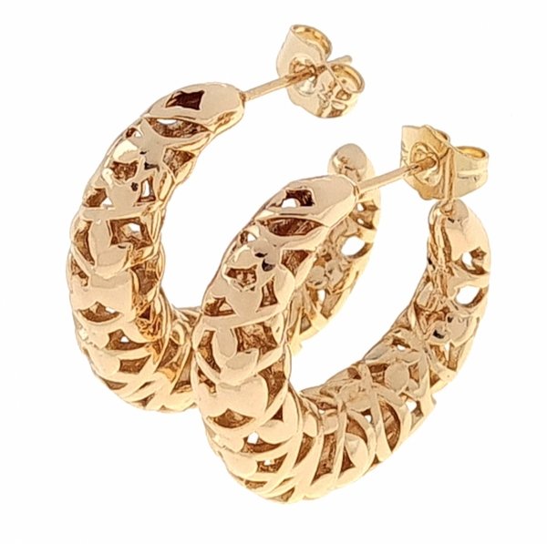 gold plated earrings with exclusive cubic zirconia