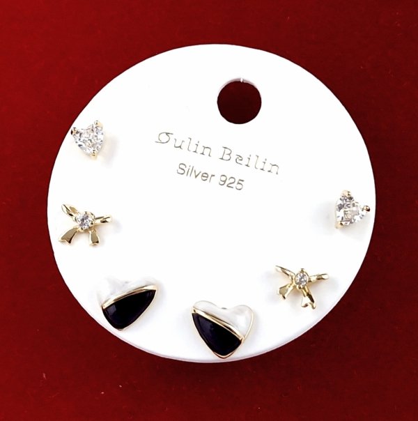 gold plated earrings with exclusive cubic zirconia