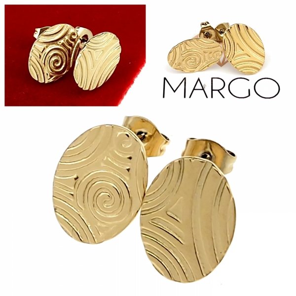 gold earrings made of stainless steel