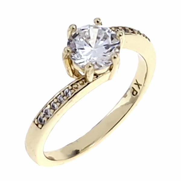 gold ring 18,60mm. gold-plated engagement xuping