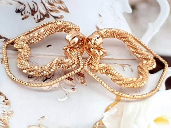 gold plated earrings with exclusive cubic zirconia