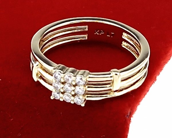 gold ring 18,60mm. gold-plated engagement xuping