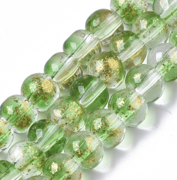Glass beads faceted strands