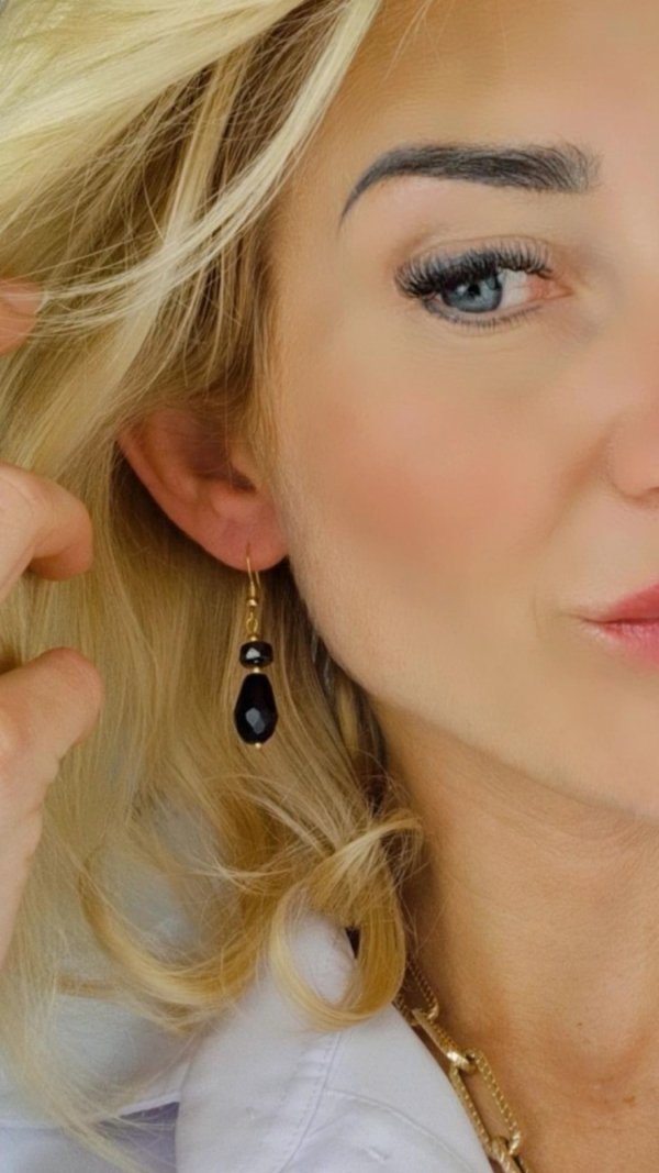 gold earrings made of stainless steel