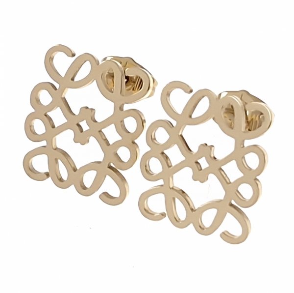 gold earrings made of stainless steel