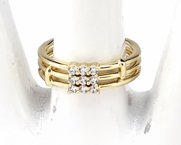 gold ring 18,60mm. gold-plated engagement xuping