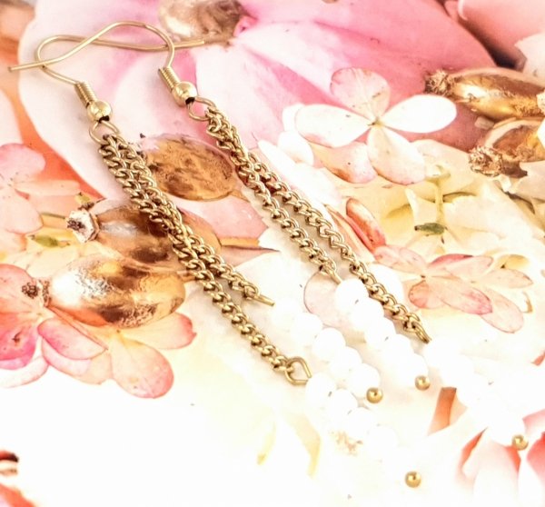 gold earrings made of stainless steel