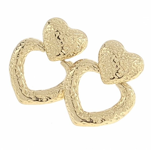 gold earrings made of stainless steel