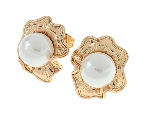 gold plated earrings with exclusive cubic zirconia