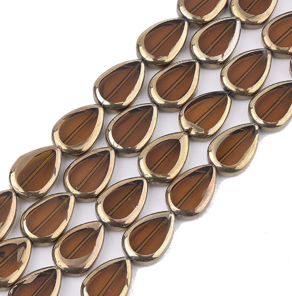 Glass beads faceted strands