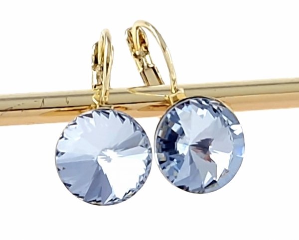 exclusive swarovski gold-plated earrings