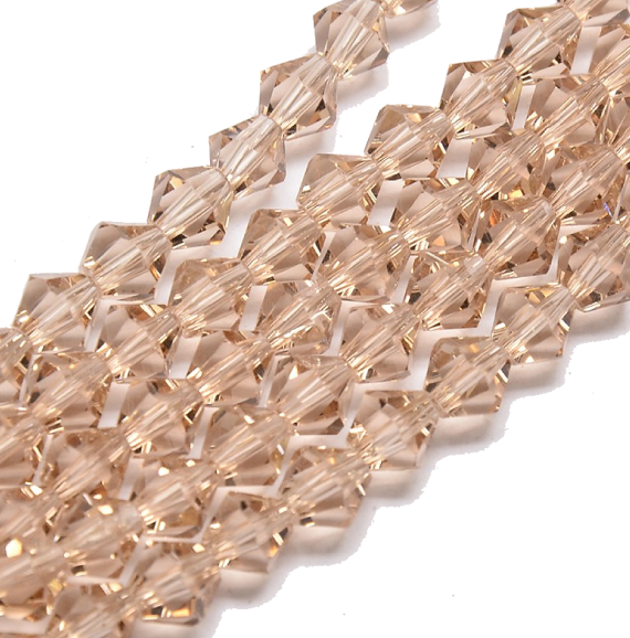 Glass beads faceted strands