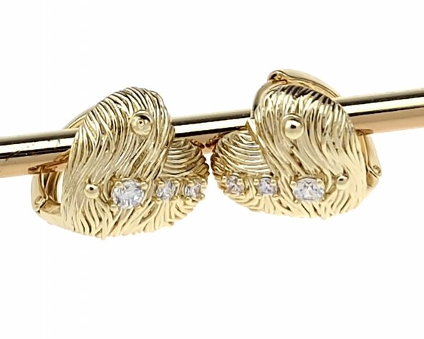 gold plated earrings with exclusive cubic zirconia