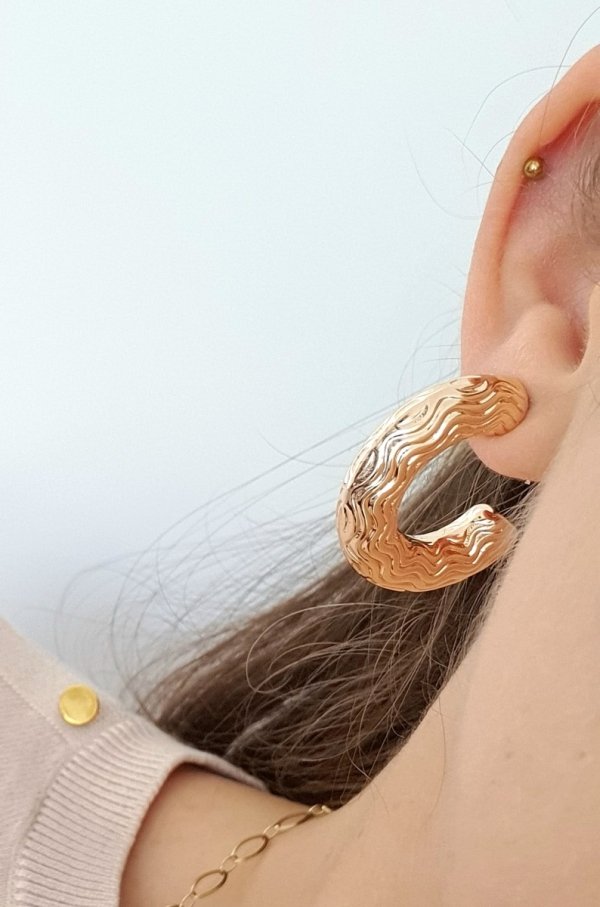 gold plated earrings with exclusive cubic zirconia