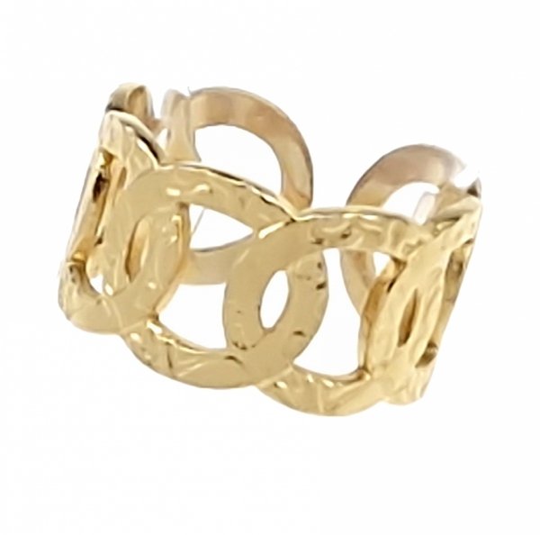 ring 18,30mm gold stainless steel