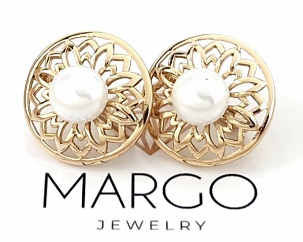 gold plated earrings with exclusive cubic zirconia