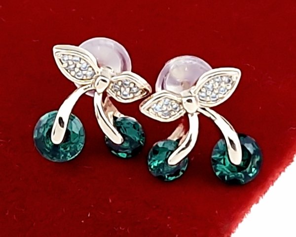 exclusive swarovski gold-plated earrings