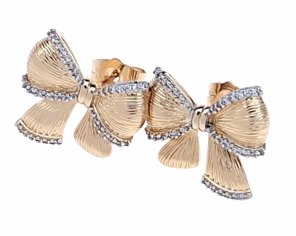 gold plated earrings with exclusive cubic zirconia