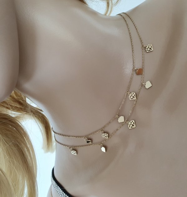 GOLD CHAIN NECKLACE celebrity STAINLESS STEEL
