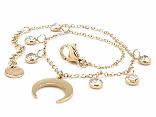 BRACELET GOLD CELEBRITY STAINLESS STEEL