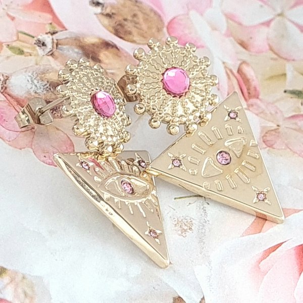 gold earrings made of stainless steel