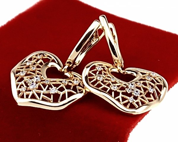 exclusive swarovski gold-plated earrings