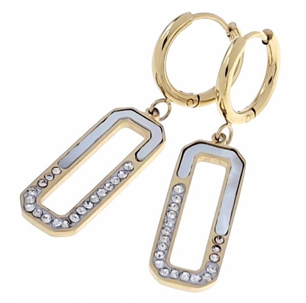 gold earrings made of stainless steel