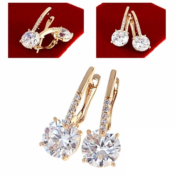 exclusive swarovski gold-plated earrings