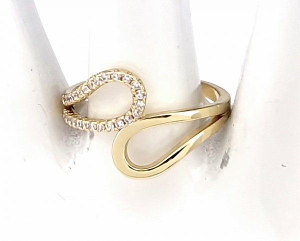 gold ring 18,60mm. gold-plated engagement xuping