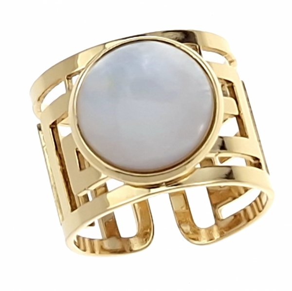 ring 18,30mm gold stainless steel