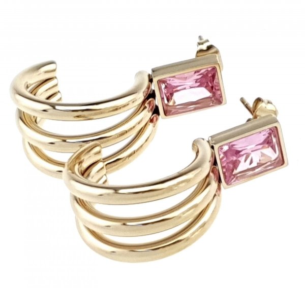 gold earrings made of stainless steel