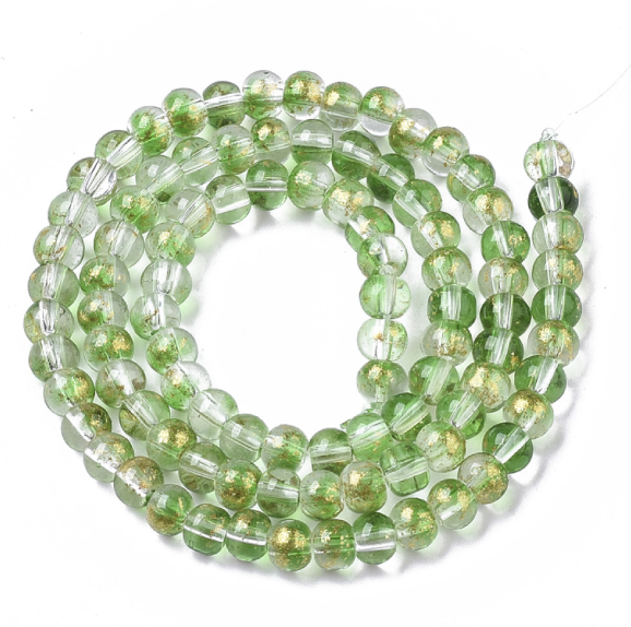 Glass beads faceted strands