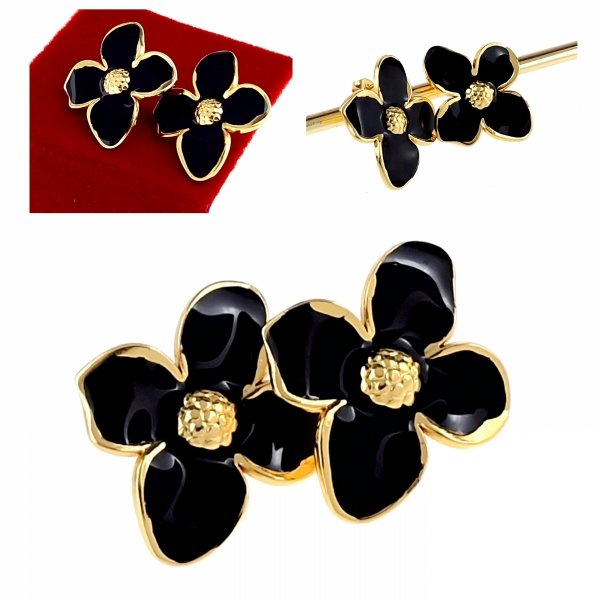 gold earrings made of stainless steel