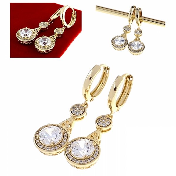 18k gold plated set pendant earrings xuping