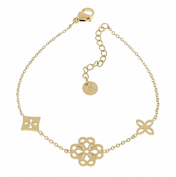 BRACELET GOLD CELEBRITY STAINLESS STEEL