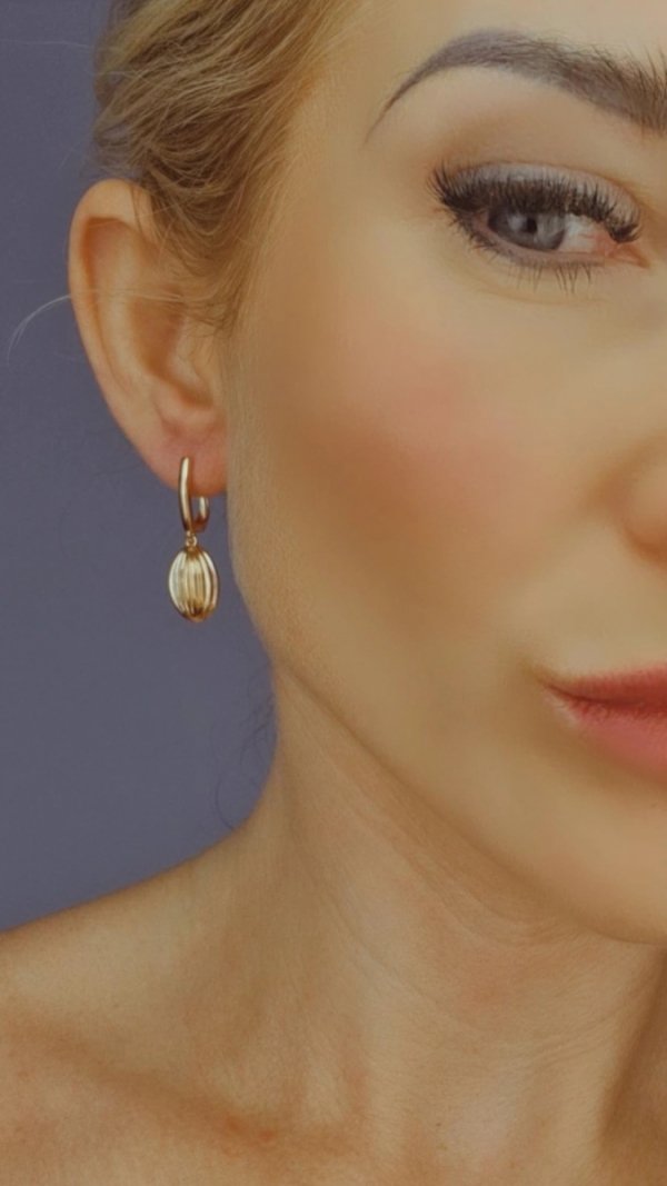 gold plated earrings with exclusive cubic zirconia