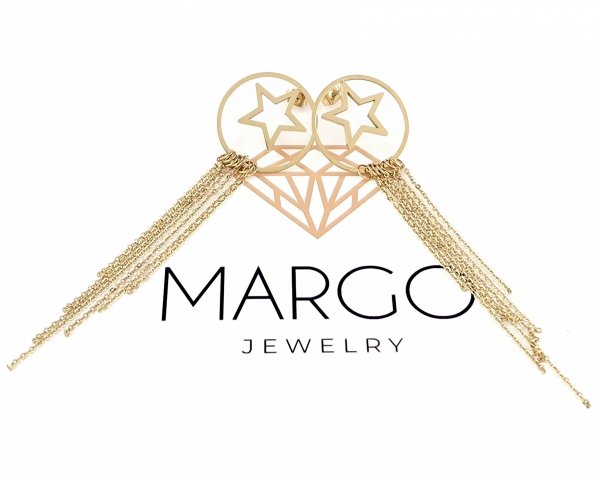 gold earrings made of stainless steel