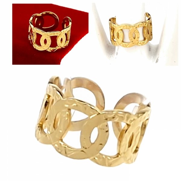 ring 18,30mm gold stainless steel