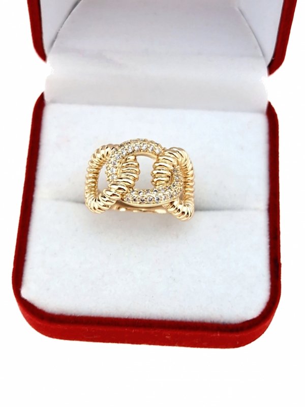 gold ring 18,60mm. gold-plated engagement xuping