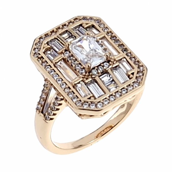 gold ring 18,60mm. gold-plated engagement xuping